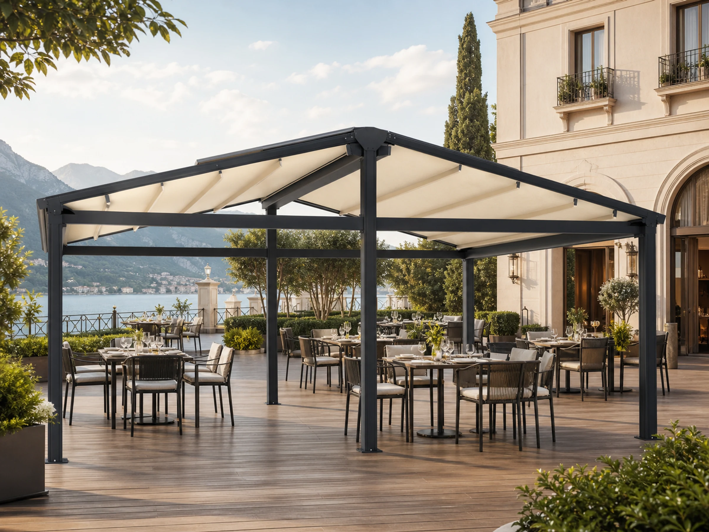A-Frame Motorized Folding Canopy