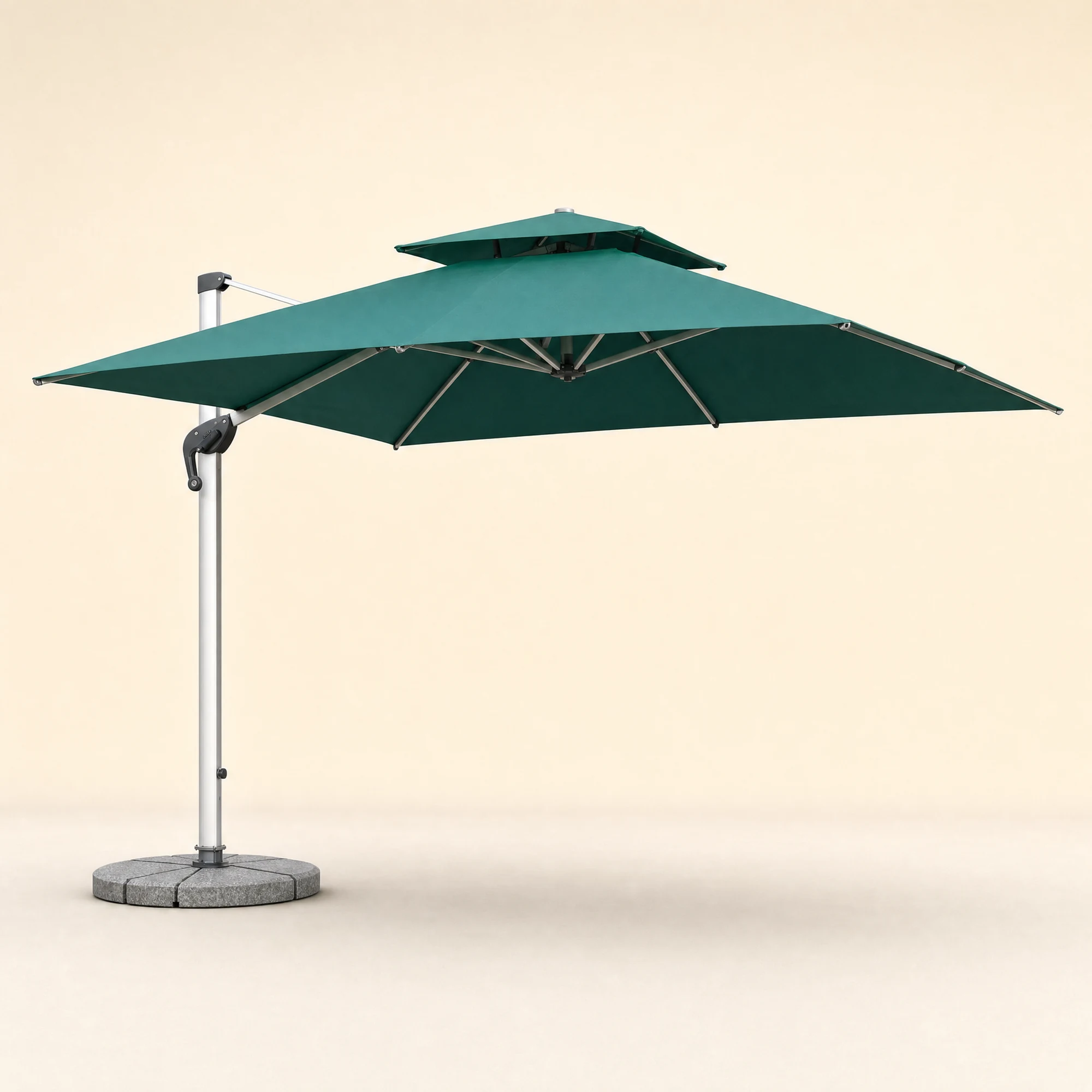 Extra-Large Oxidized Cantilever Umbrella - Dark Green