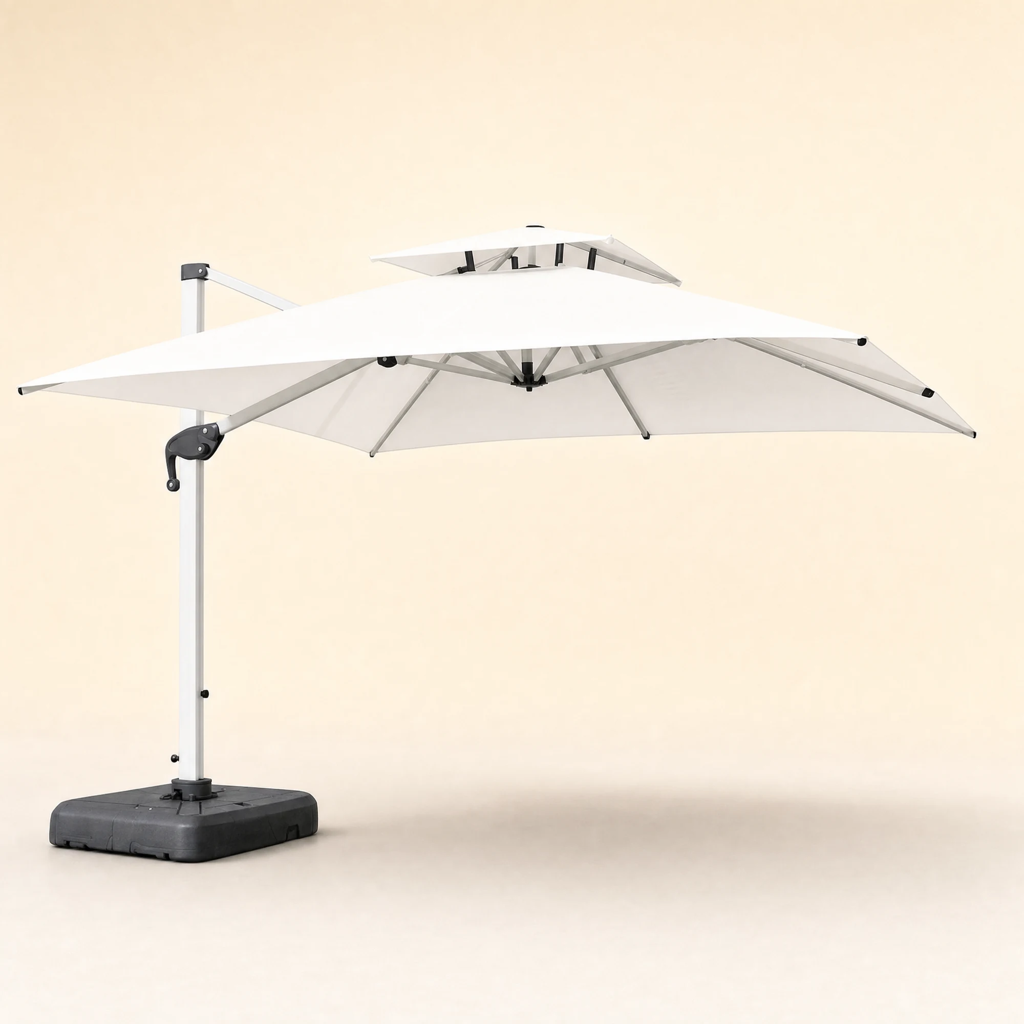 Oxidized Large Cantilever Umbrella - White