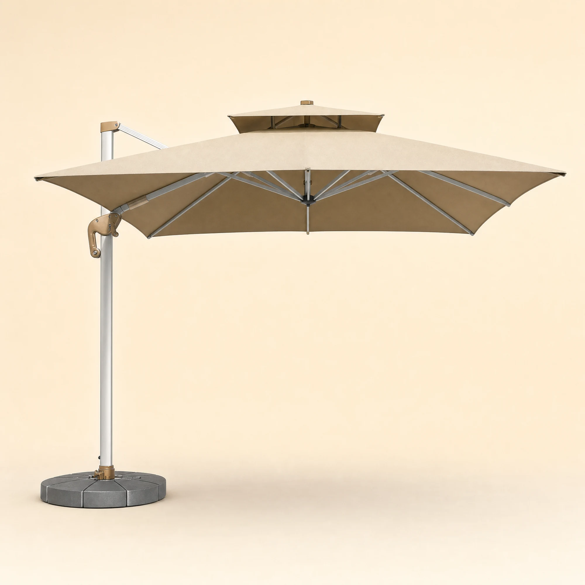 Oxidized Medium Cantilever Umbrella - Khaki